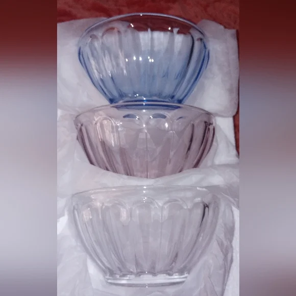 NWT Anthro Set/3 The Latte Glass Cereal Bowls Amelie Edition - Picture 4 of 8